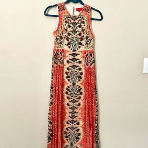 Anthropologie (Bhanuni) beaded floral maxi dress